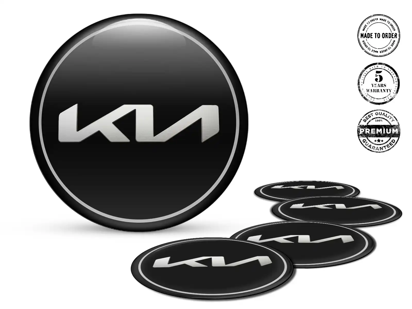 KIA Felgenaufkleber für Autos Luxusgewölbte Logos